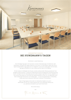 bei kunzmann`s tagen