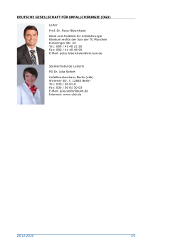 Seite als PDF - Deutsche Gesellschaft für Unfallchirurgie