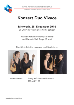 Konzert Duo Vivace - kirche