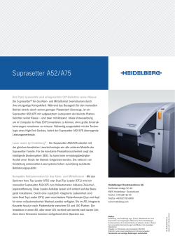 Suprasetter A52/A75 - Heidelberger Druckmaschinen AG