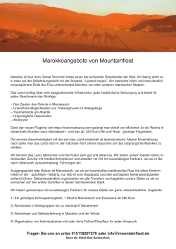 Marokkoreisen - Mountainfloat Bad Reichenhall