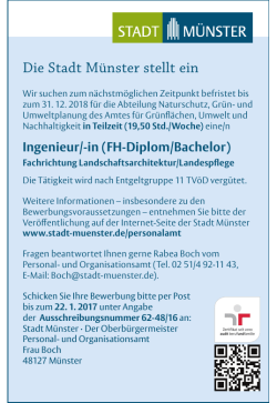 Die Stadt M&uuml;nster stellt ein