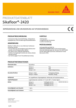 Sikafloor&reg;-2420 - Sika Schweiz AG