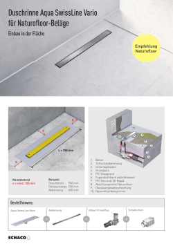 Duschrinne Aqua SwissLine Vario f&uuml;r Naturofloor