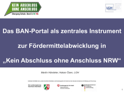 Handbuch f&uuml;r Schulen BAN-Portal