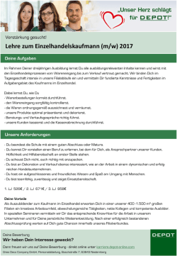 Informationen &uuml;ber die vakante Stelle findest du in der