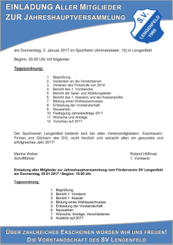 einladung a zur j - SV Lengenfeld 1960