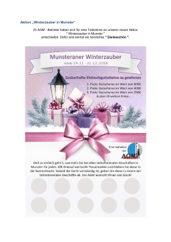 Aktion &bdquo;Winterzauber in Munster&ldquo;