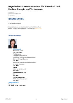 Organisation - Bayerisches Staatsministerium f&uuml;r Wirtschaft und