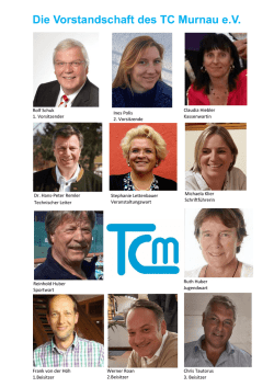 Die Vorstandschaft des TC Murnau eV