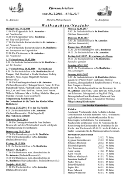 Pfarrnachrichten W eihnachten / N eujahr