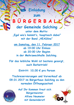 Einladung zum Bürgerball