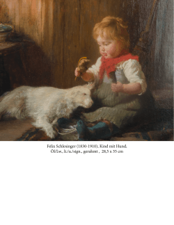Felix Schlesinger (1830-1910), Kind mit Hund, Öl/Lw., 28,5 x 35 cm