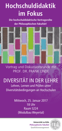 Hochschuldidaktik im Fokus - Qualit&auml;tsmanagement