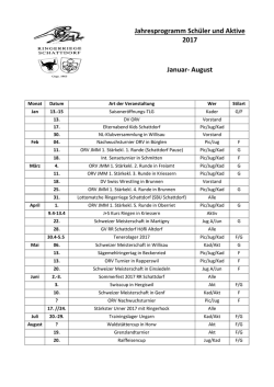 Jahresprogramm RRS 2017 - Ringerriege Schattdorf