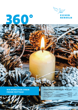 Aktuelle Ausgabe Informationsbroschüre 360° 3/2016