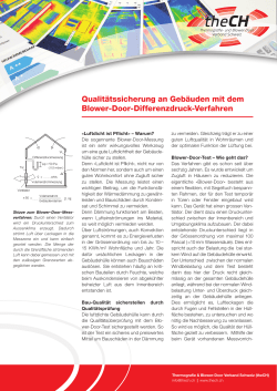 Qualitätssicherung an Gebäuden mit Blower-Door