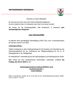 eine K&uuml;chenhilfe - Verbandsgemeinde Wittlich-Land