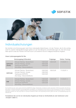 Individualschulungen