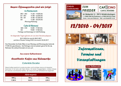 Informationen, Termine und Veranstaltungen