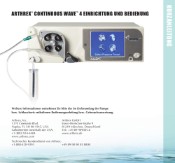 arthrex® continuous wave™ 4 einrichtung und bedienung