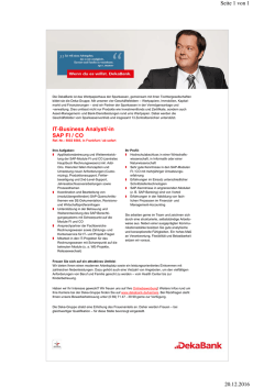 IT-Business Analyst/-in SAP FI / CO