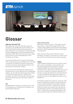 Glossar - ETH Z&uuml;rich