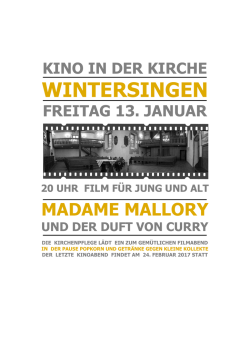 Flyer Kino in der Kirche - ref-wintersingen