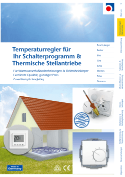 Broschüre Temperaturregler