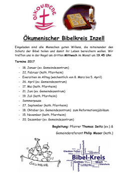Ökumenischer Bibelkreis Inzell Flyer 2017