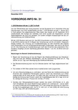 VORSORGE-INFO Nr. 31