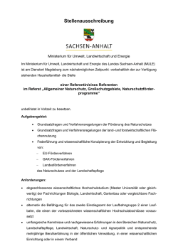 Stellenausschreibung - Sachsen