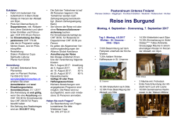 Flyer Pastoralraumreise Burgund