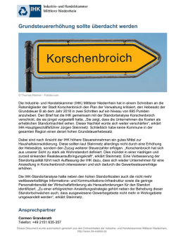 Grundsteuererhöhung sollte überdacht werden