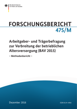 (BAV 2015)  - Bundesministerium für Arbeit und Soziales