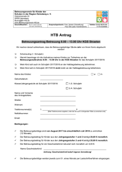 HTB Straeten - Betreuungsverein Heinsberg