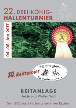 Turnierheft (7 MB, pdf) - Reitanlage Wolf in Eppelheim
