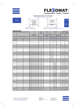Axialkompensatoren mit V-Flansche PN10