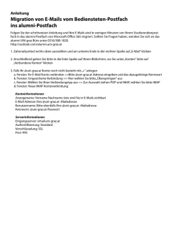 Migration von E-Mails vom Bediensteten-Postfach