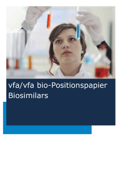 vfa/vfa bio-Positionspapier „Biosimilars”