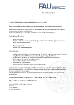 Die Universit&auml;tsbibliothek Erlangen