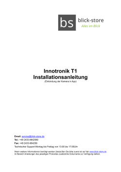 Innotronik T1 Installationsanleitung