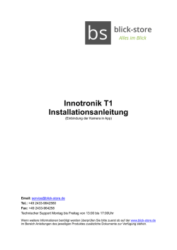Innotronik T1 Installationsanleitung