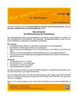 Stellvertretung der Amtsleitung