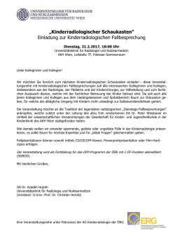 Einladung Kinderradiol. Schaukasten Feb 2017
