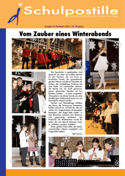 Schulpostille - Deutsche Internationale Schule Den Haag