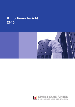 Kulturfinanzbericht 2016 - Statistisches Bundesamt
