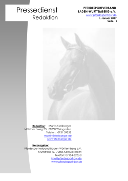 Aktuelle Ausgabe 01-2017 - Pferdesportverband Baden