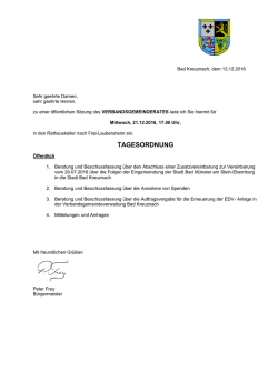 tagesordnung - Verbandsgemeinde Bad Kreuznach