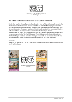 Infoabend der Liselotte-Nold-Schule in N&ouml;rdlingen